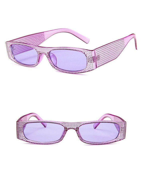 Women's Small Square 'Evening Vibe' Plastic Sunglasses