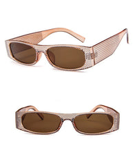 Women's Small Square 'Evening Vibe' Plastic Sunglasses