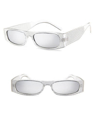 Women's Small Square 'Evening Vibe' Plastic Sunglasses