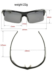 Men's Wrap Around 'Wasp' Plastic Sport Sunglasses