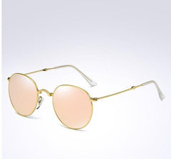 Women's Polarized Oval 'Modern' Metal Sunglasses