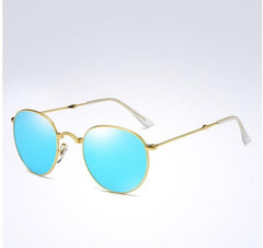 Women's Polarized Oval 'Modern' Metal Sunglasses