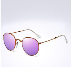 Women's Polarized Oval 'Modern' Metal Sunglasses