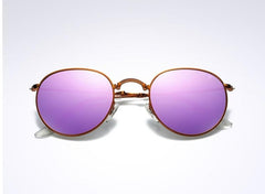 Women's Polarized Oval 'Modern' Metal Sunglasses