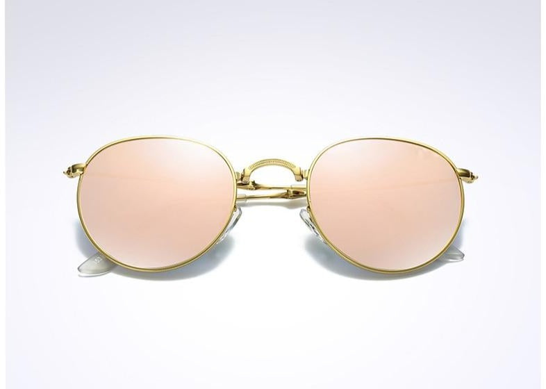 Women's Polarized Oval 'Modern' Metal Sunglasses