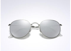 Women's Polarized Oval 'Modern' Metal Sunglasses