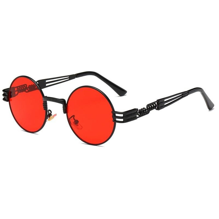 Unisex Steampunk Oval 'Digital' Metal Sunglasses
