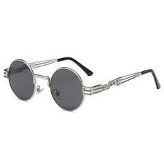 Unisex Steampunk Oval 'Digital' Metal Sunglasses