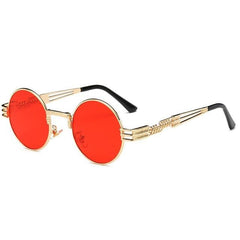 Unisex Steampunk Oval 'Digital' Metal Sunglasses