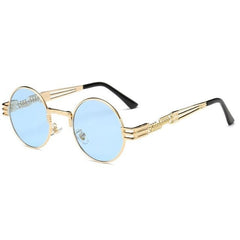 Unisex Steampunk Oval 'Digital' Metal Sunglasses