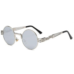 Unisex Steampunk Oval 'Digital' Metal Sunglasses