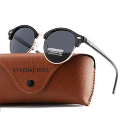 Men's Oversized Retro Round 'Specs' Metal Sunglasses