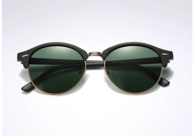 Men's Oversized Retro Round 'Specs' Metal Sunglasses