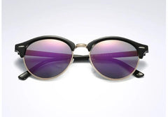 Men's Oversized Retro Round 'Specs' Metal Sunglasses