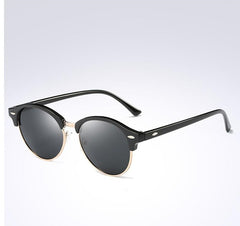 Men's Oversized Retro Round 'Specs' Metal Sunglasses