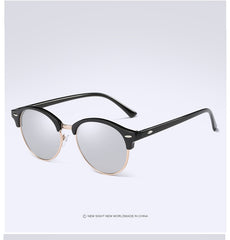 Men's Oversized Retro Round 'Specs' Metal Sunglasses