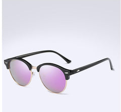 Men's Oversized Retro Round 'Specs' Metal Sunglasses