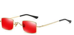 Men's Vintage Polarized Rectangular 'Sassy Girl' Metal Sunglasses