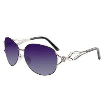 Women's Oversized Round 'Maleficent' Metal Sunglasses