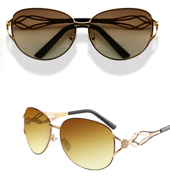 Women's Oversized Round 'Maleficent' Metal Sunglasses