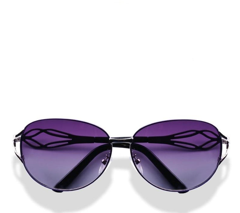 Women's Oversized Round 'Maleficent' Metal Sunglasses