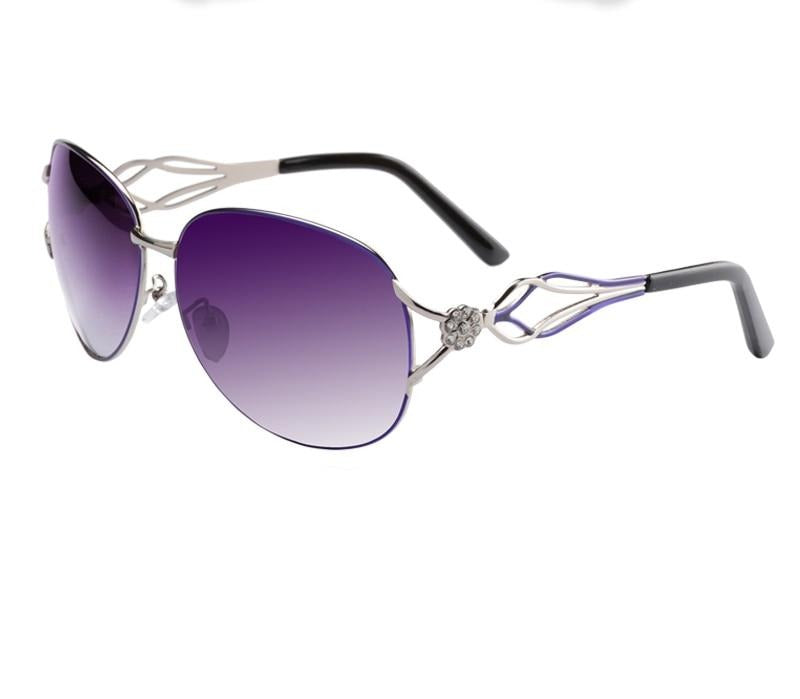 Women's Oversized Round 'Maleficent' Metal Sunglasses