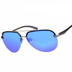 Men's Rimless Aviator 'Danger Zone' Metal Sunglasses