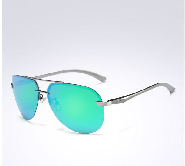 Men's Rimless Aviator 'Danger Zone' Metal Sunglasses