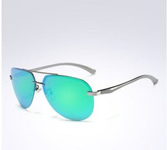 Men's Rimless Aviator 'Danger Zone' Metal Sunglasses