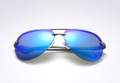 Men's Rimless Aviator 'Danger Zone' Metal Sunglasses