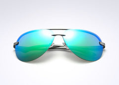 Men's Rimless Aviator 'Danger Zone' Metal Sunglasses