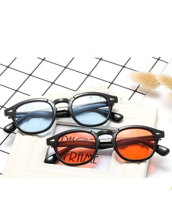 Men's Round Clear 'Bewitched Me' Plastic Sunglasses