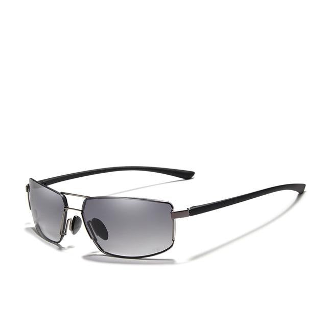 Men's Polarized Rectangular '911 Turbo' Metal  Sunglasses