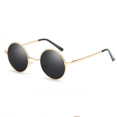 Men's Oval Polarized 'JL' Metal Sunglasses