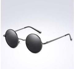 Men's Oval Polarized 'JL' Metal Sunglasses