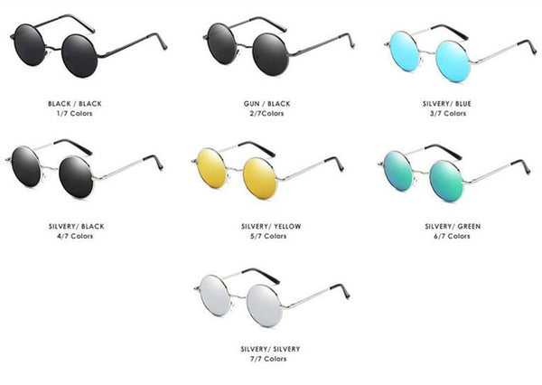 Men's Oval Polarized 'JL' Metal Sunglasses