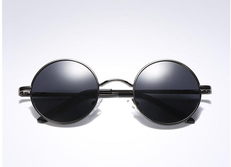Men's Oval Polarized 'JL' Metal Sunglasses