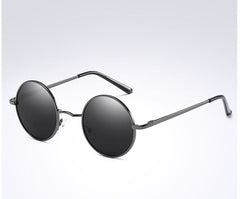 Men's Oval Polarized 'JL' Metal Sunglasses