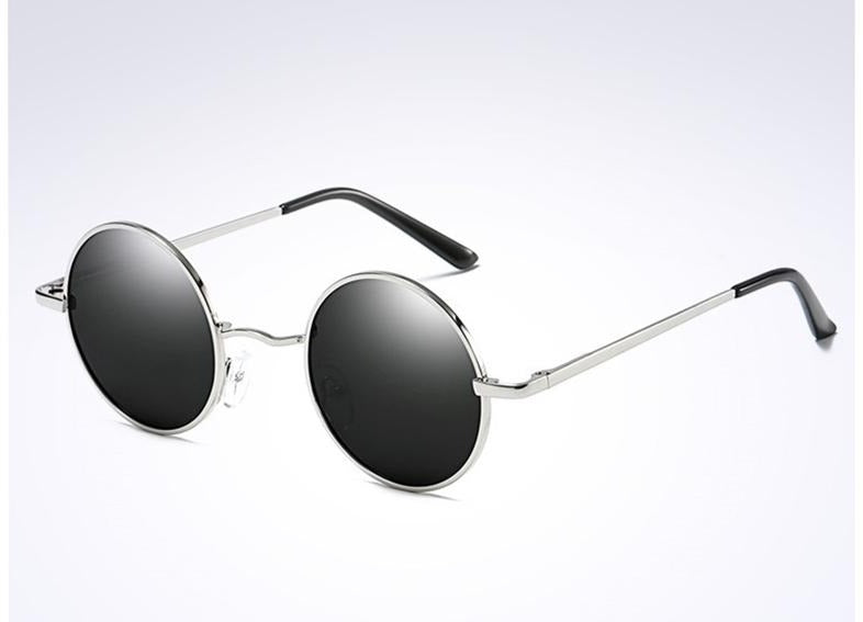 Men's Oval Polarized 'JL' Metal Sunglasses