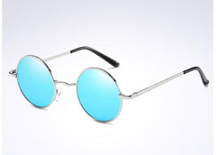 Men's Oval Polarized 'JL' Metal Sunglasses