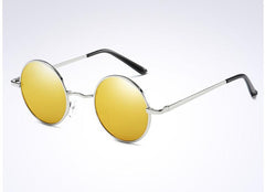 Men's Oval Polarized 'JL' Metal Sunglasses