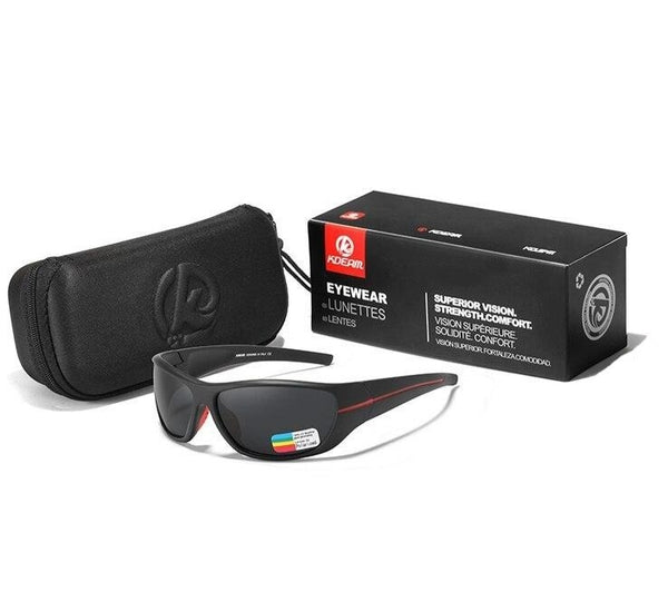 Men's Polarized Rectangular Sports 'Ultra Mega Volt' Plastic Sunglasses