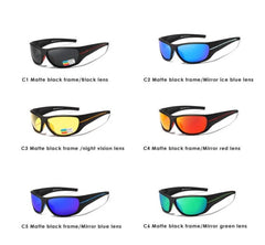 Men's Polarized Rectangular Sports 'Ultra Mega Volt' Plastic Sunglasses