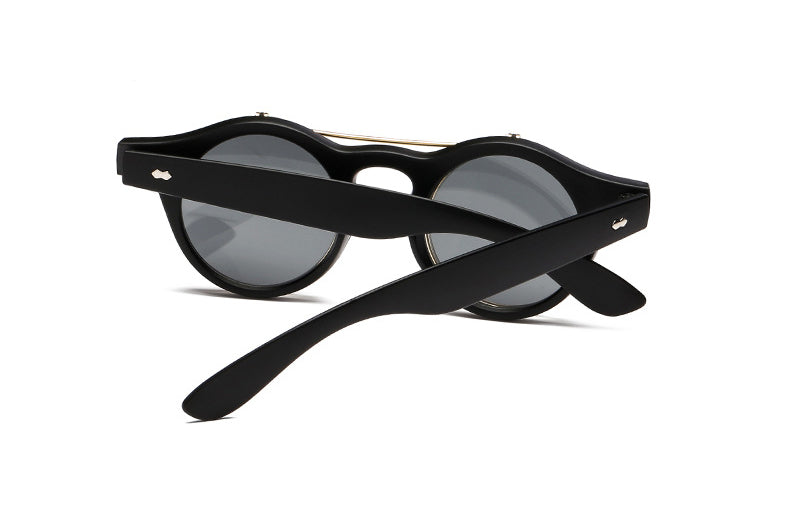 Unisex Oval Steampunk 'Mirror Mirror' Metal Sunglasses