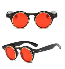 Unisex Oval Steampunk 'Mirror Mirror' Metal Sunglasses