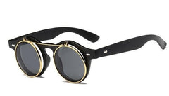 Unisex Oval Steampunk 'Mirror Mirror' Metal Sunglasses