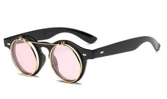 Unisex Oval Steampunk 'Mirror Mirror' Metal Sunglasses