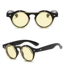 Unisex Oval Steampunk 'Mirror Mirror' Metal Sunglasses