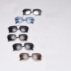 Men's Polarized Side Shields 'Rider' Metal Sunglasses