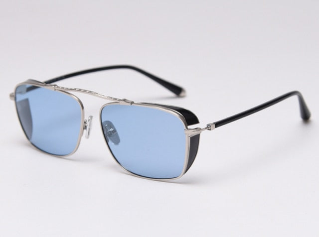 Men's Polarized Side Shields 'Rider' Metal Sunglasses